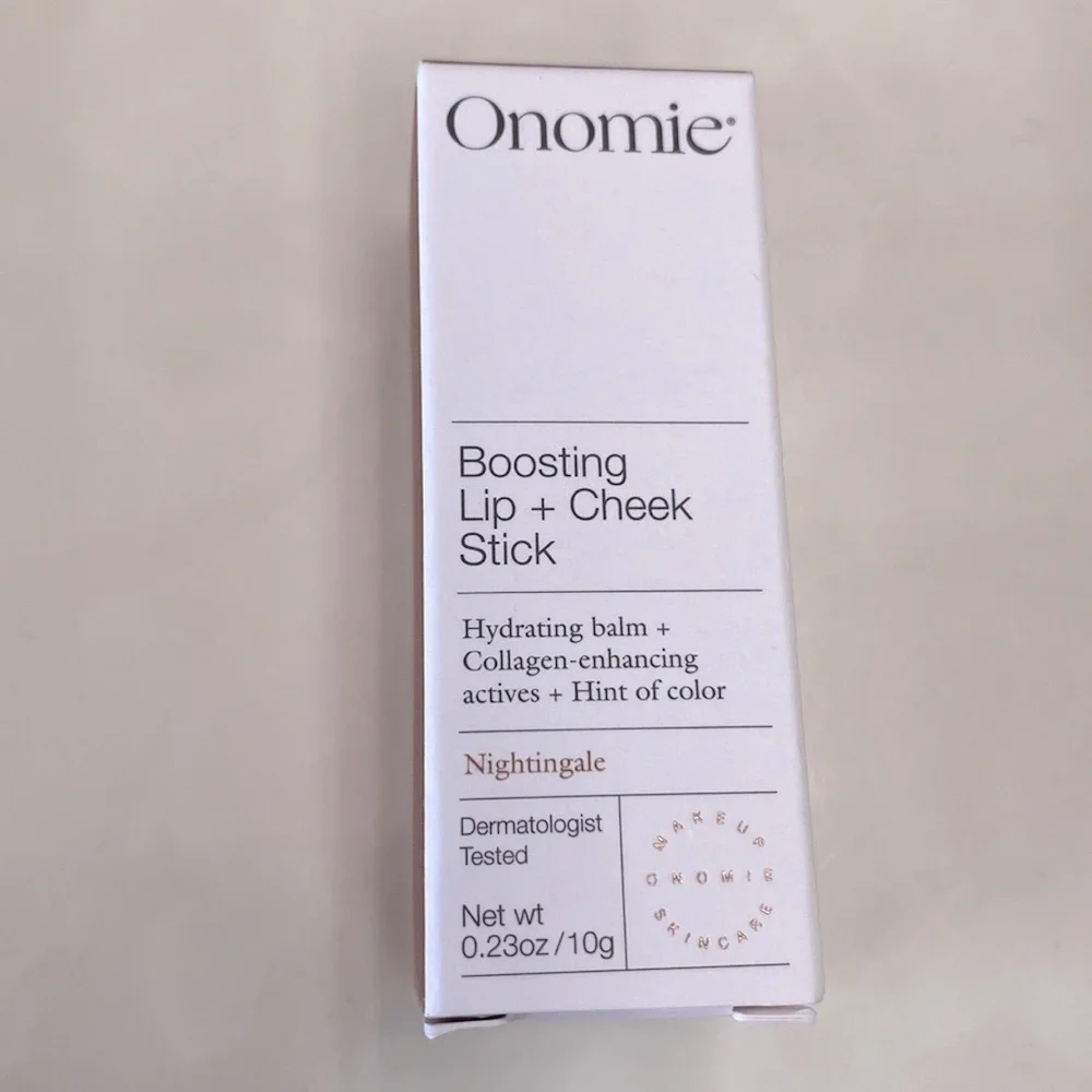 (BA1) ONOMIE Boosting Lip + Cheek Hydrating & Collagen Stick in Nightingale, 10g